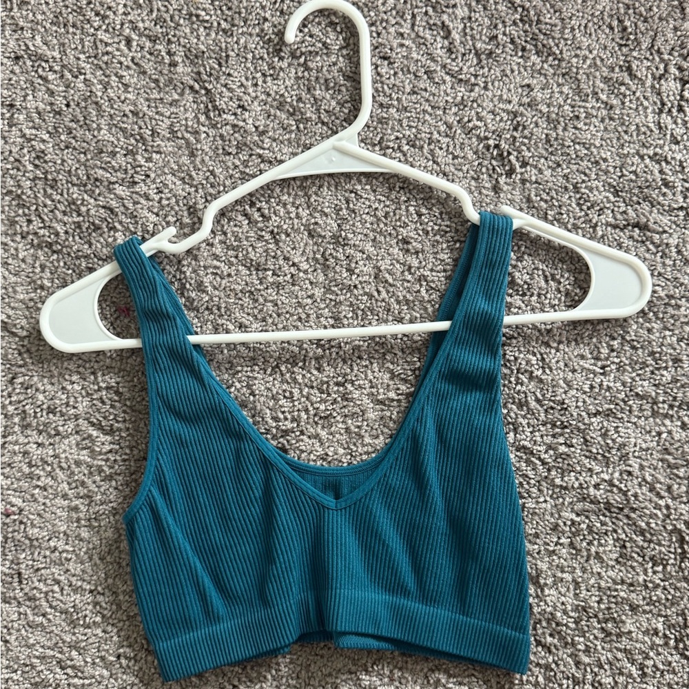 Target Teal Ribbed Bandeau